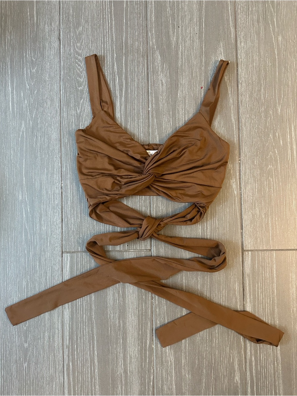 Brown Tie Top
